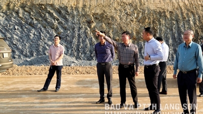 Leaders of Lang Son Provincial People's Committee inspected the implementation of the Huu Nghi - Chi Lang border gate expressway project.