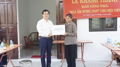 एन थान कम्यून ने 'किसान आश्रय' गृह सौंपा
