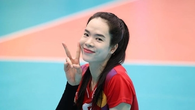 SEA Games 33: Blokkeren Le Thanh Thuy og karateutøveren Le Minh Thuan bærer flagget for den vietnamesiske sportsdelegasjonen.