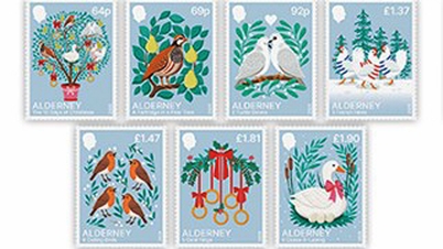 La Oficina de Correos de Alderney y Guernsey emite sellos navideños