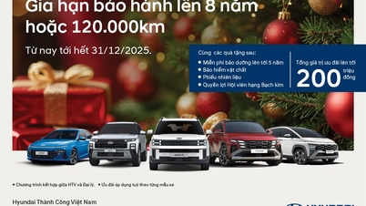 ក្រុមហ៊ុន Hyundai Thanh Cong ផ្តល់ការធានារយៈពេល 8 ឆ្នាំ និងជំនួយហិរញ្ញវត្ថុរហូតដល់ 200 លានដុងក្នុងខែធ្នូ