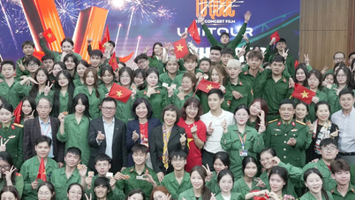 Το πράσινο της στολής του στρατιώτη συνδυάζεται με την κόκκινη σημαία με ένα κίτρινο αστέρι