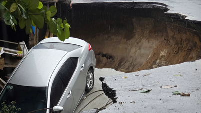 다낭, 도로에 '죽음의 구멍' 생겨…차량 2대 '삼켜져'
