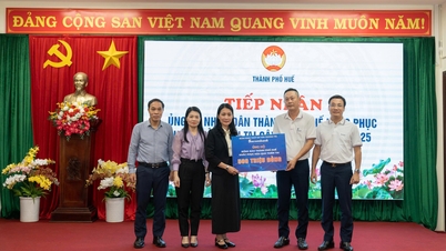 O Sacombank apoia o repasse de 2,5 bilhões de VND para pessoas em áreas afetadas por enchentes.