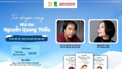 Um próximo evento de intercâmbio com o poeta Nguyen Quang Thieu, com o tema "Da leitura à escrita - A jornada do desenvolvimento da linguagem".