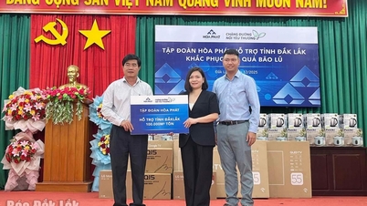 گروه هوآ فات از استان داک لک برای غلبه بر پیامدهای طوفان و سیل حمایت می‌کند