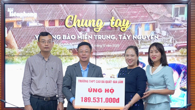 ہنوئی کے اسکول نے سیلاب سے متاثرہ علاقوں میں طلباء اور لوگوں کے لیے تقریباً 280 ملین VND اور بہت سے تحائف عطیہ کیے ہیں۔