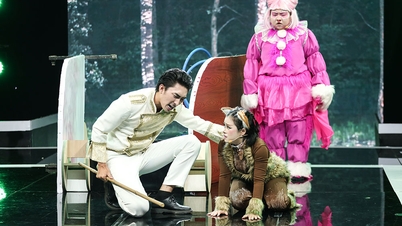 Підкорення пристрасті: заслужена художниця Кім Фуонг та народна художниця Кім Сюань задихалися перед викликом «двоколірної композиції».