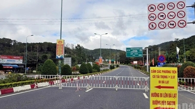 লাম ডং: প্রেন পাসে ট্রাফিক ডাইভারশন...