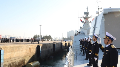 فرقاطة الصواريخ تران هونغ داو تغادر ميناء صينيًا في طريقها إلى اليابان