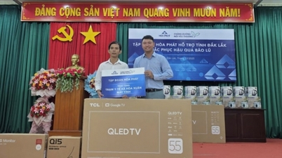 Hoa Phat donerade 100 000 m2 korrugerad plåt och tusentals viktiga föremål i Dak Lak