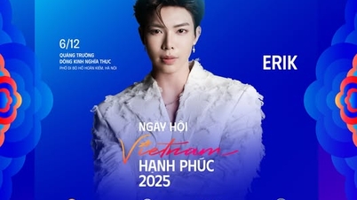 O cantor Erik leva sua voz emocionante ao Vietnam Happy Fest 2025.