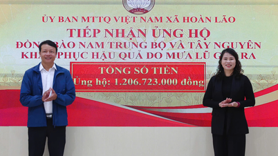 Hoan Lao Commune: doneerde meer dan 1,2 miljard VND om mensen in de regio's Zuid-Centraal en Centrale Hooglanden te helpen