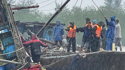 Quang Tri: Nam Cua Viet میں ڈوبی ہوئی ماہی گیری کی کشتی کو بچانا