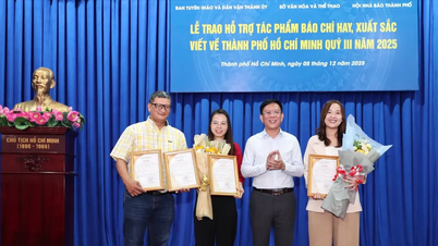 Trao hỗ trợ tác phẩm báo chí viết về TPHCM quý 3-2025