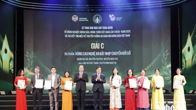 Nghe An Newspaper and Television won de C-prijs voor de Journalistiekprijs 2025 over landbouw, boeren en plattelandsgebieden.