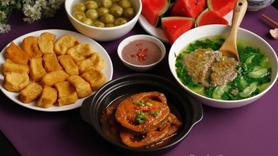 Refeição em família num dia de inverno