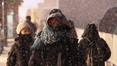 Salji pertama musim ini di ibu negara Korea Selatan