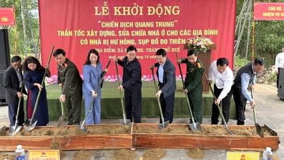「クアンチュンキャンペーン」を展開し、自然災害の被災者のための住宅建設を開始