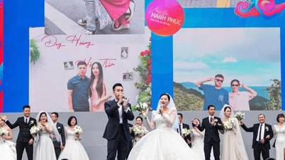 Inauguración del Festival del Día Feliz de Vietnam, impresionante con la boda masiva de 80 parejas