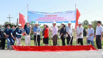 بدأت بلدية ترونغ شوان في بناء جسر ريفي