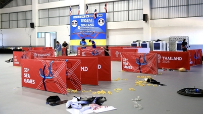 Stadion angkat besi dan Teqball berantakan sebelum dimulainya SEA Games ke-33.