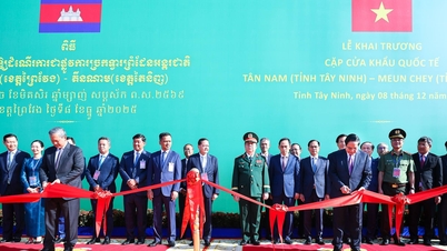 তান নাম (টে নিন প্রদেশ) - মেউন চে (প্রে ভেং প্রদেশ, কম্বোডিয়া) আন্তর্জাতিক সীমান্ত গেট জোড়ার উদ্বোধন