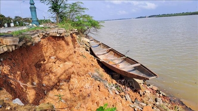 থাচ হান নদীর বাঁধ মারাত্মকভাবে ক্ষয়প্রাপ্ত হয়েছে।