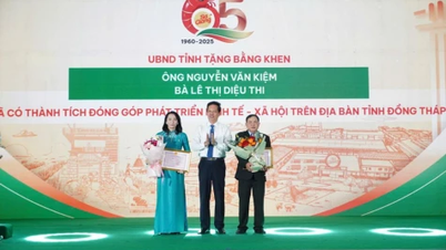 Le vice-président du Comité populaire provincial de Dong Thap, Nguyen Thanh Dieu, a assisté au 65e anniversaire de la création de la société Sa Giang.