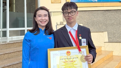 Un chico de 15 años lleva el paisaje de Cao Bang a la UNESCO y gana un premio de oro 'doble' por su invención.