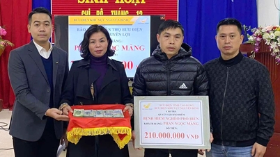 Membayar faedah insurans hayat kepada pelanggan di Cao Bang.