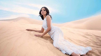 새로운 미스 멕시코의 아름다움을 클로즈업한 사진