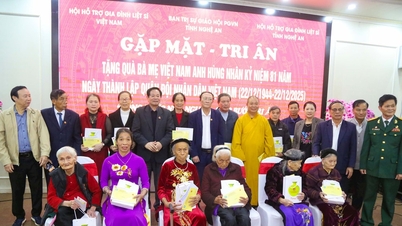 L'Association vietnamienne de soutien aux familles de martyrs offre des cadeaux aux mères vietnamiennes héroïques de la province de Nghệ An.