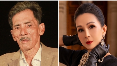 Diem My, die „Kalenderkönigin“, verabschiedet sich von der Schauspielerin Thuong Tin.