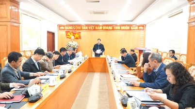O presidente do Comitê Popular Provincial, Ha Quang Trung, presidiu a reunião do Comitê Eleitoral Provincial.