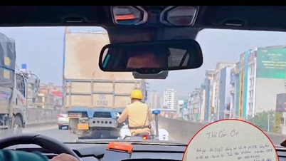 हनोई यातायात पुलिस द्वारा समय पर और जिम्मेदारीपूर्ण कार्रवाई।