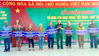 ২০২৬ সালে সামরিক ও বেসামরিক নাগরিকদের জন্য টেট কার্যক্রম পরিচালনার জন্য ভিন জুওং কমিউন সৈন্যদের একত্রিত করে।