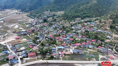 A peaceful village nestled amidst fairytale lands.