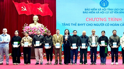 The provincial Social Insurance agency donated 100 health insurance cards to disadvantaged people in Yen Binh commune.