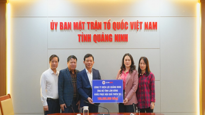 A Companhia de Energia de Quang Ninh doou 100 milhões de VND para apoiar a província de Lam Dong na superação das consequências das inundações e fortes chuvas.