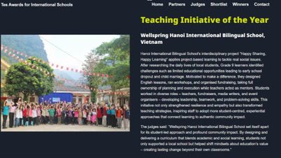 Vietnamese school honored for outstanding teaching initiative at Tes Awards 2025