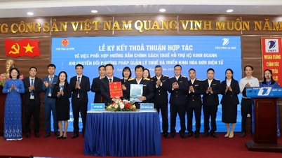 Departamento de Impostos da Província de Lai Chau e VNPT Lai Chau: Assinatura de um acordo de cooperação.