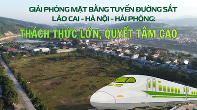 Déblaiement des terrains pour la ligne ferroviaire Lao Cai - Hanoi - Hai Phong : un défi majeur, mais avec une forte détermination.