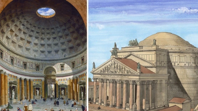 หลุมยุบที่เกิดขึ้นอย่างกะทันหันหน้าวิหารแพนธีออน เผยให้เห็นซากปรักหักพังของโรมันโบราณอันล้ำค่า