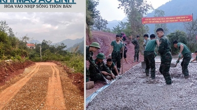 Når militæruniformen glir inn i rytmen i landsbylivet.