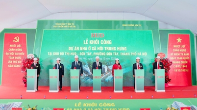 Byggingen av sosialboligprosjektet Trung Hung - Son Tay starter.