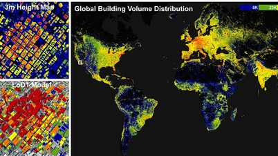 Byla zveřejněna rozsáhlá 3D mapa simulující 2,75 miliardy budov po celém světě.