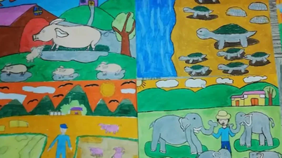 ការតាំងពិព័រណ៍គំនូរដោយវិចិត្រករវ័យក្មេងដែលមានពិការភាព។