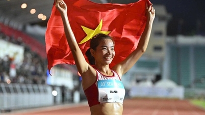 Nguyen Thi Oanh won the gold medal at the 33rd SEA Games in the 5,000m event.