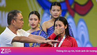 銀メダルを受け取ったミ・ティエン選手が涙を流した瞬間。